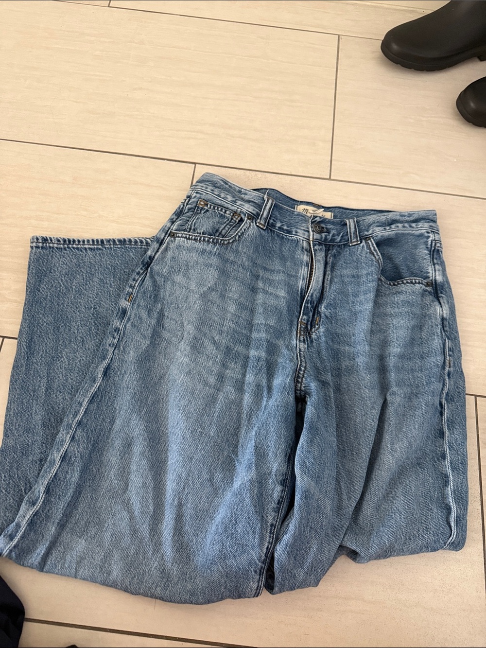 Madewell super wide leg jeans